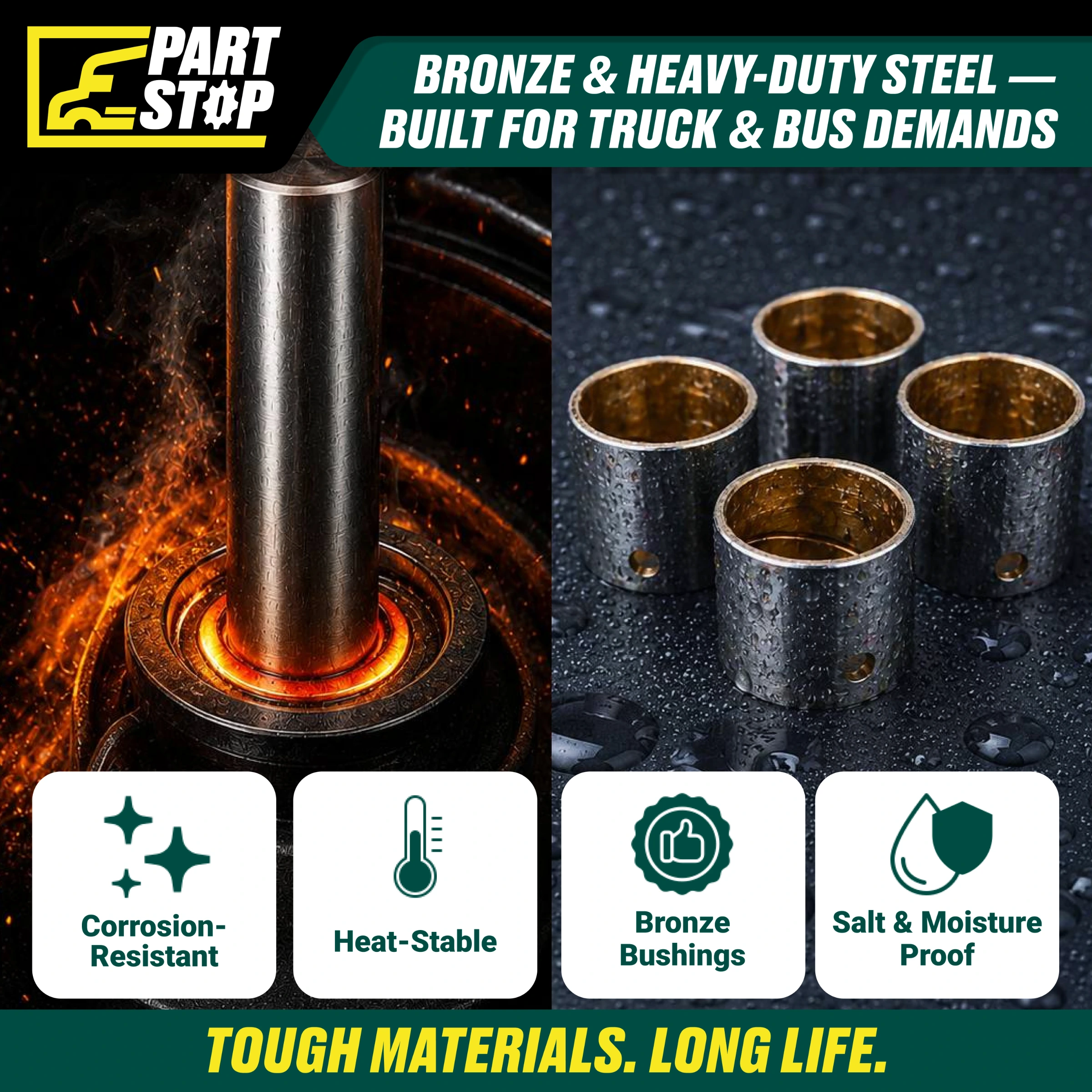 Steering  King Pin Kit for  Meritor K139I, 460.512C, 491611C91 472094C91,R200055 — infographic