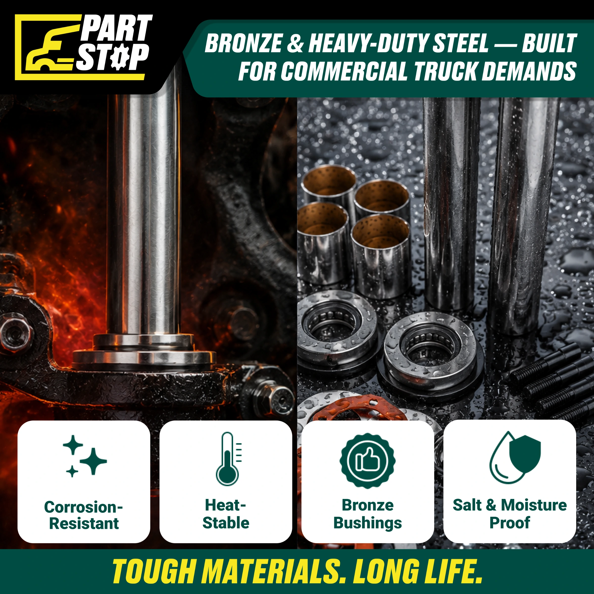 King Pin Kit for IHC International TDAR200042, S524241601 ,M-2332 , R200042 — infographic