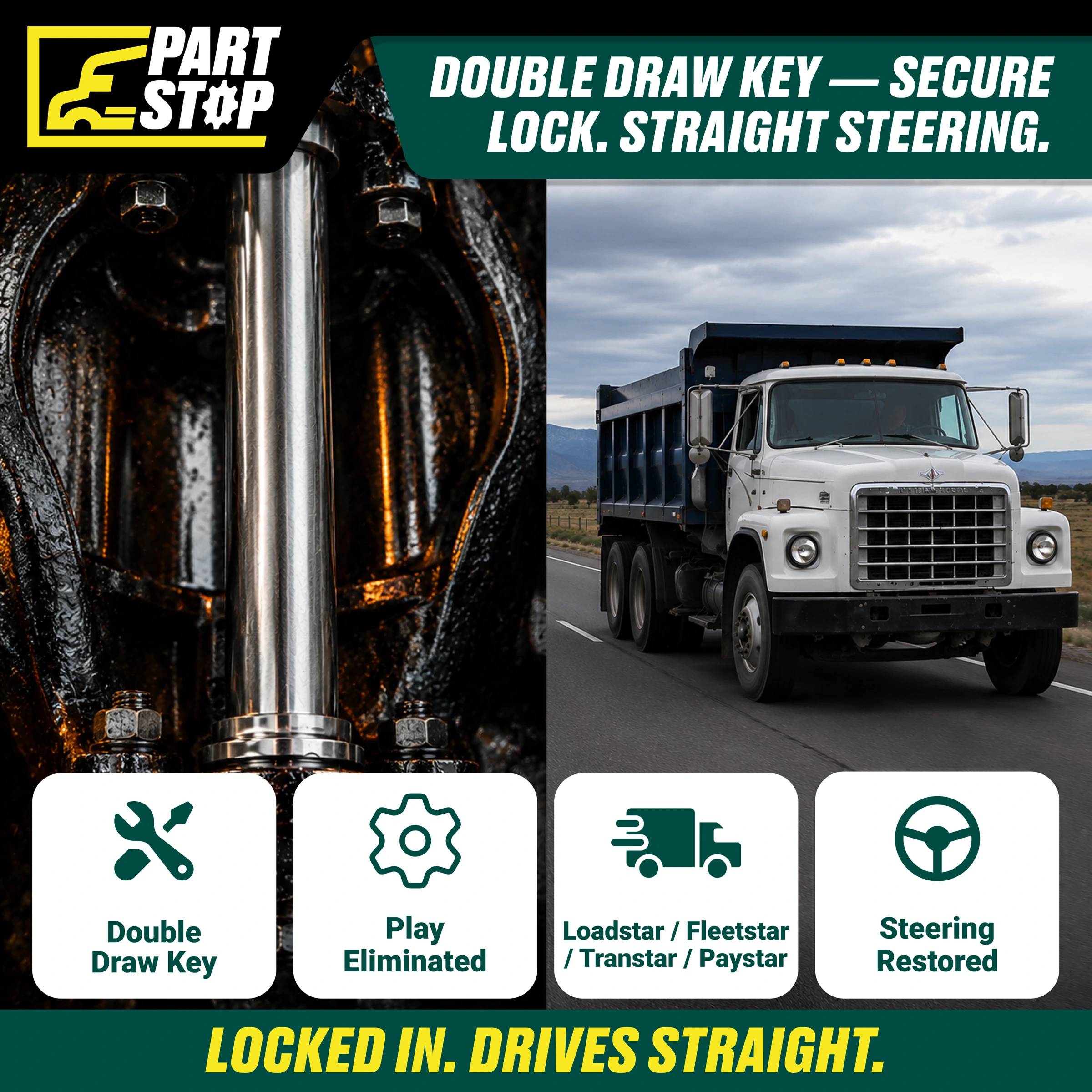 King Pin Kit for IHC International TDAR200042, S524241601 ,M-2332 , R200042 — infographic