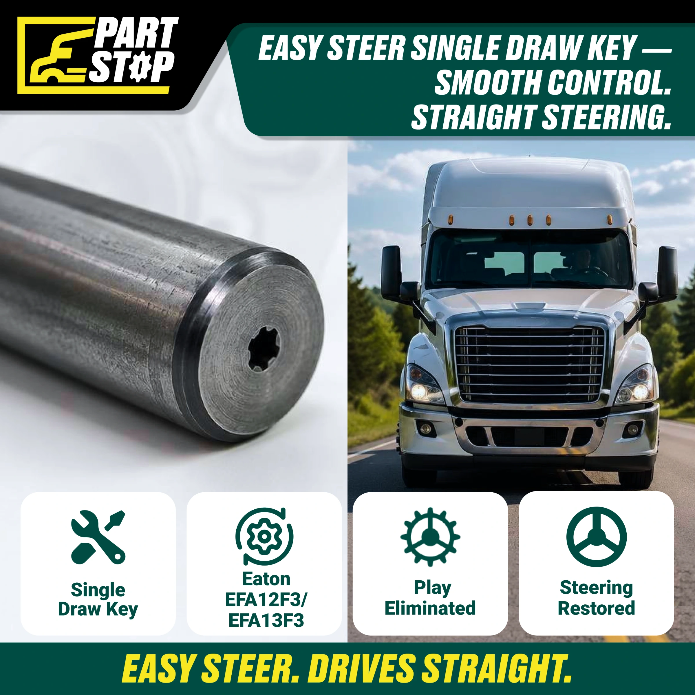 King Pin Kit for Eaton EFA12F3 EFA13F3 Front Axles HKP2335 , 262-1586,K121E — infographic