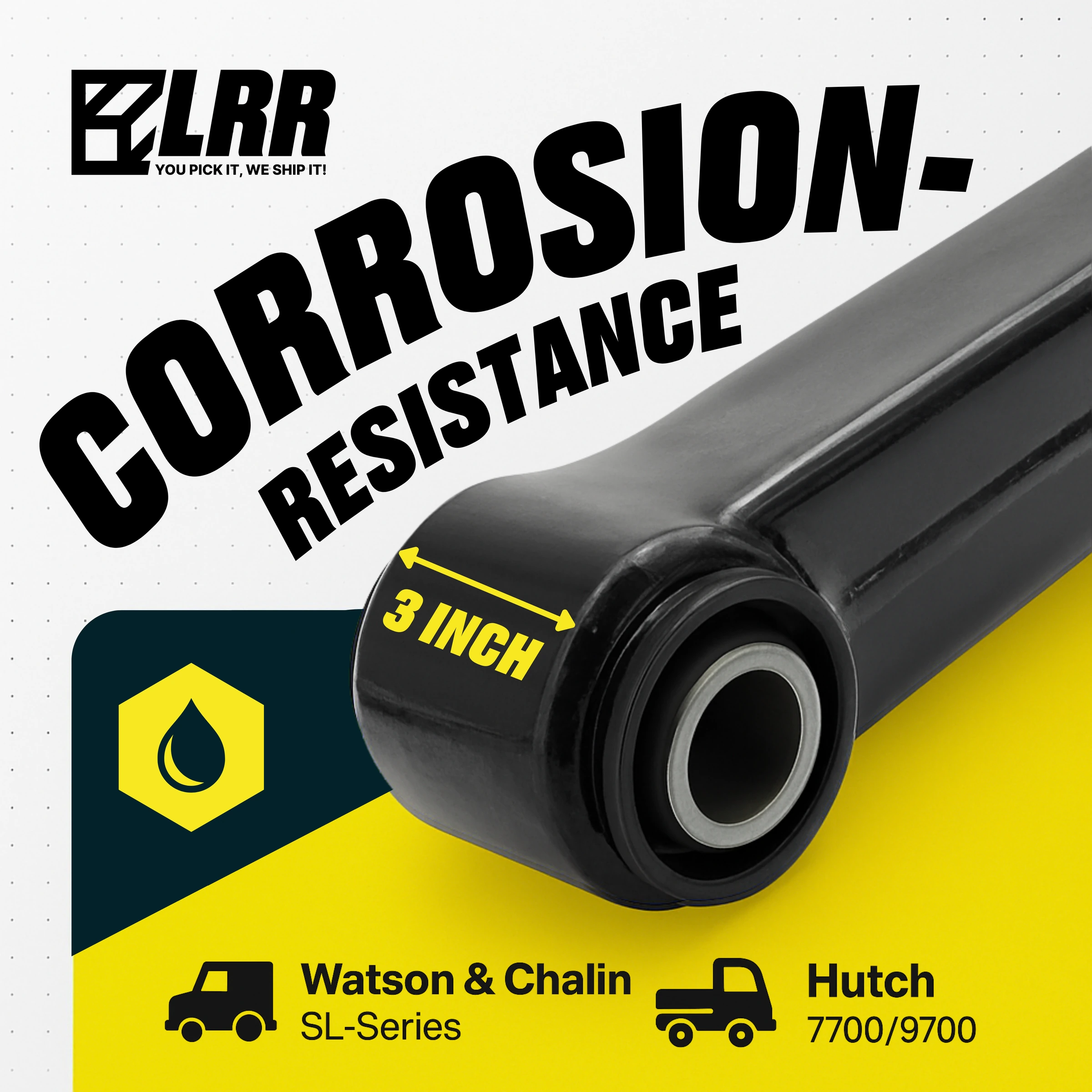 19-1/4 Inch Suspension Torque Rod For Trailers  Direct Replacement ,346-146 — infographic