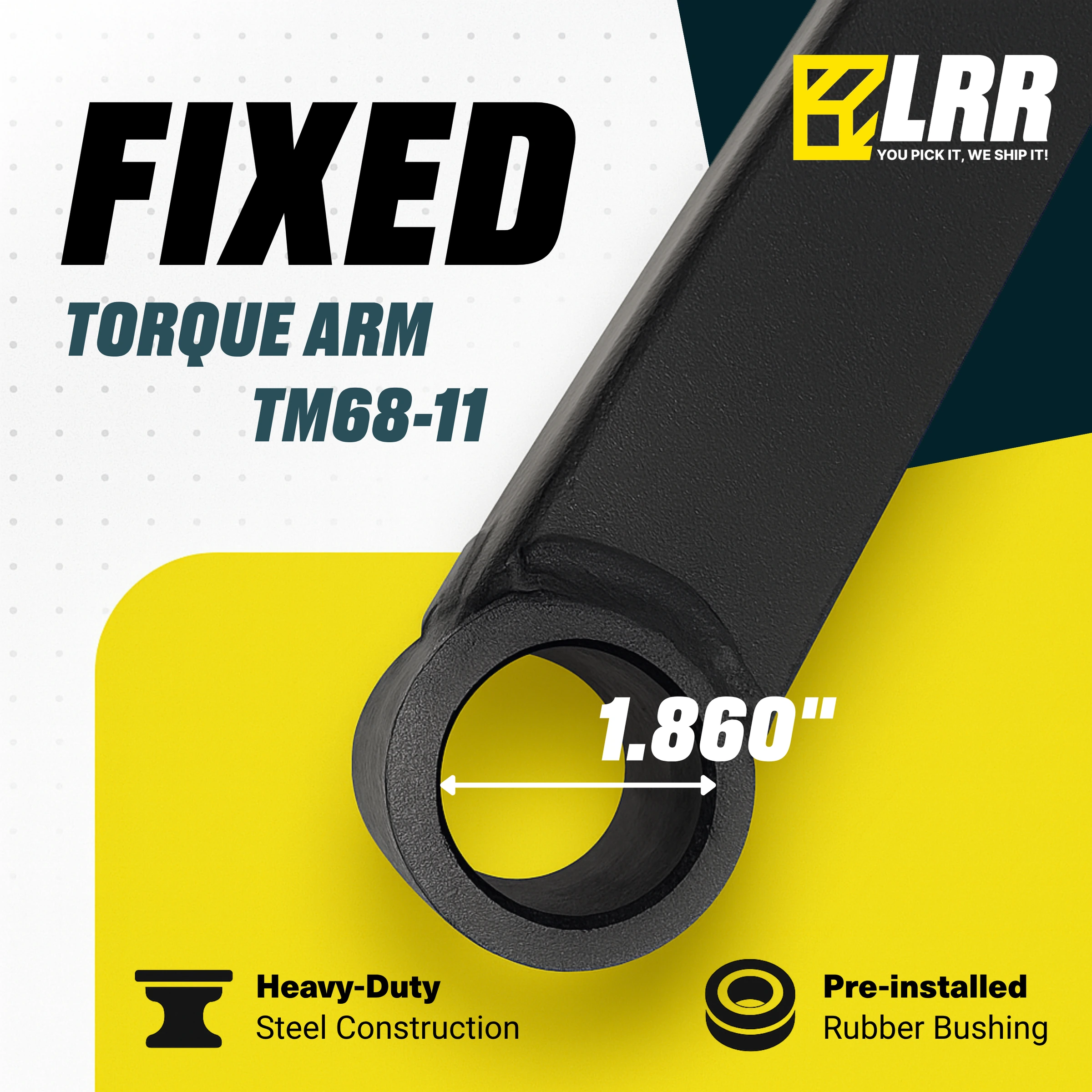 Torque Arm – 15-1/2" Length Replaces BWP FR4B /  Automann Meritor R302514, TR021 — infographic