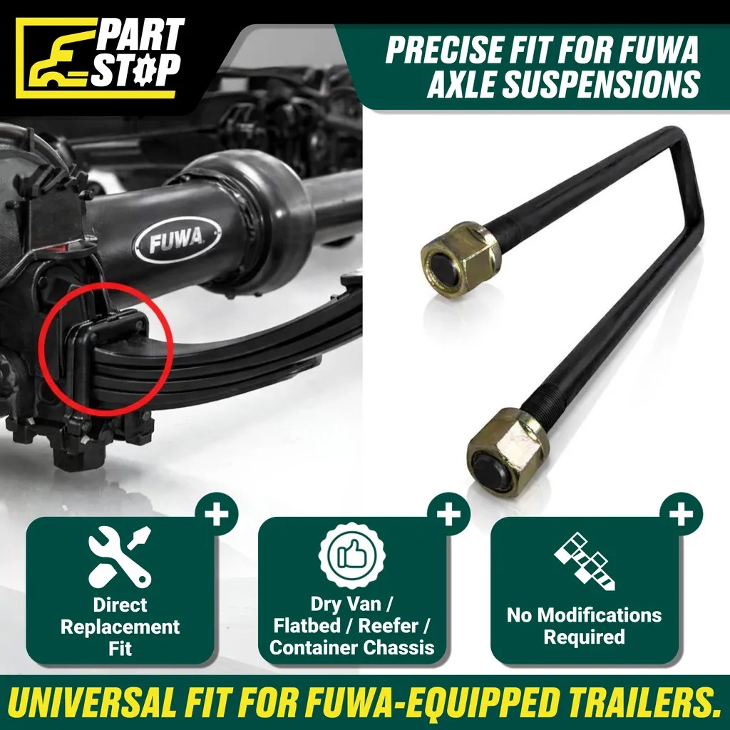 Suspension Square U-Bolt 3/4" x 6" x 8" Heavy Duty Steel Axle Trailer and Truck — infographic