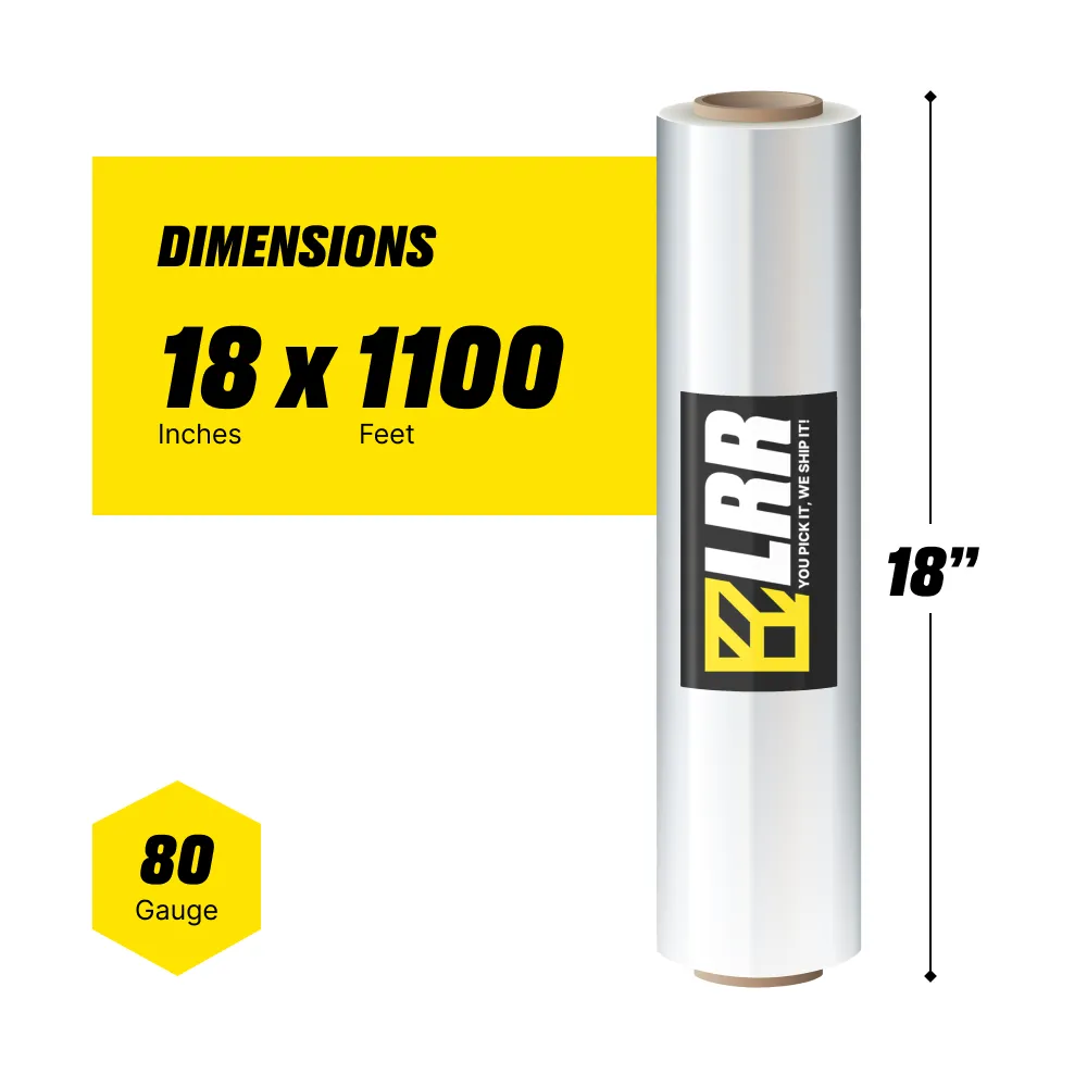 Shrink Wrap 18" x 1100 ft PE Clear Heavy Duty Pallet Wrap — infographic