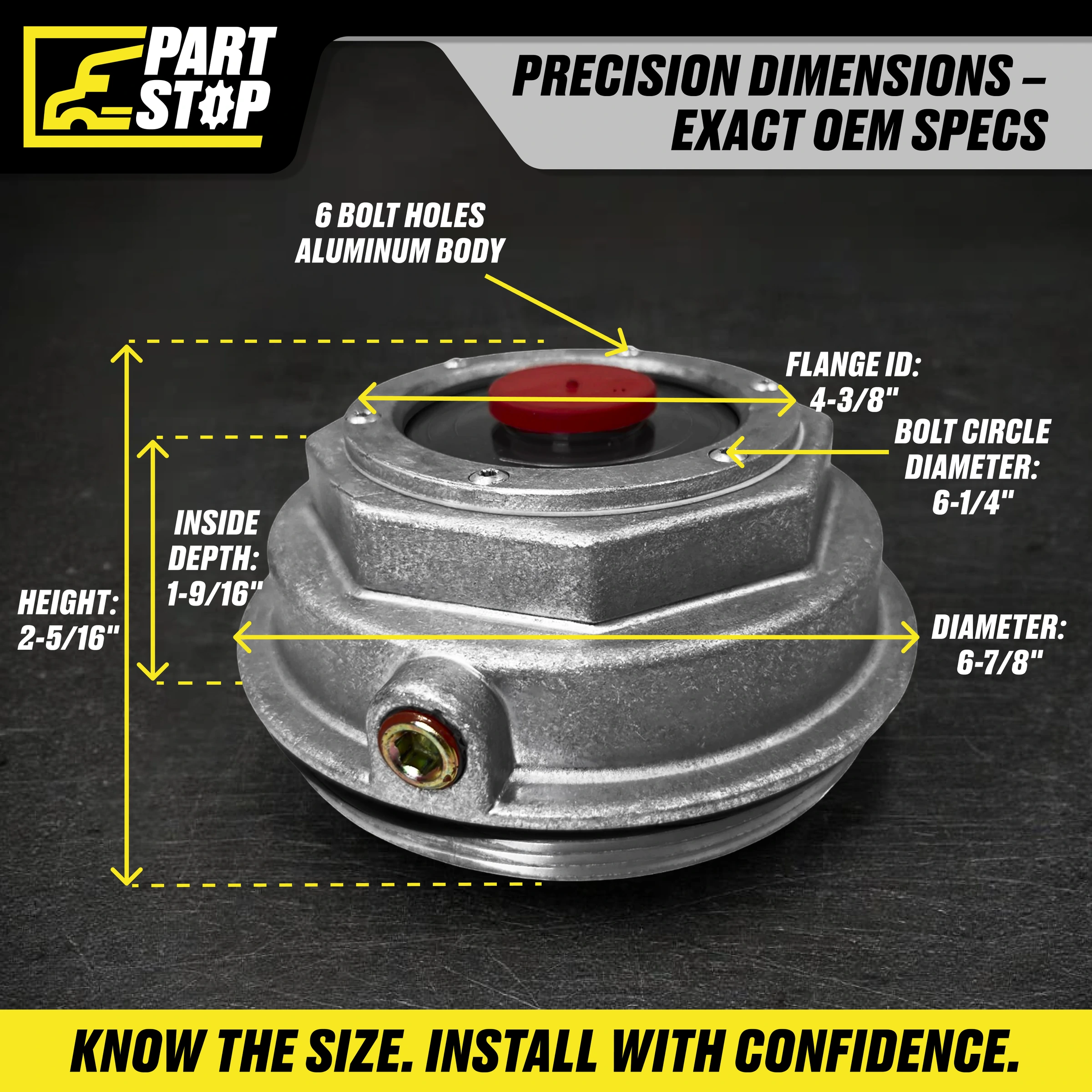 Trailer Hub Cap Side Fits 3434075, 15556130, 7003942 ,343-4075 — infographic