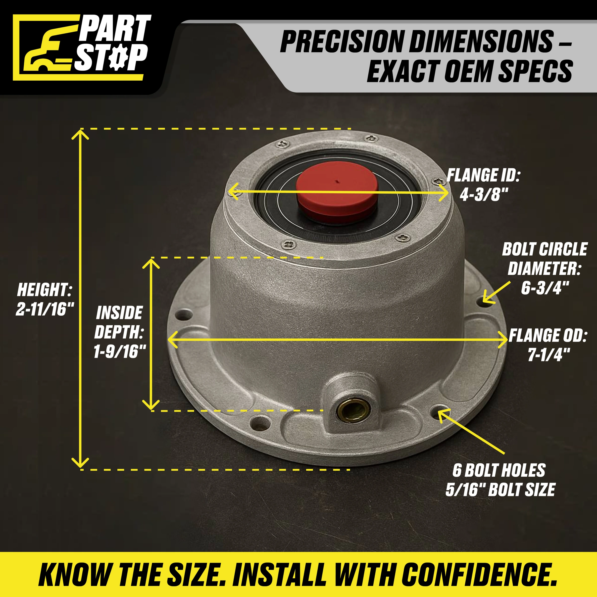 Heady duty Trucks and Trailers Hub 343-4195 , A3262A1405, 1696, 47548 , 3434195 — infographic