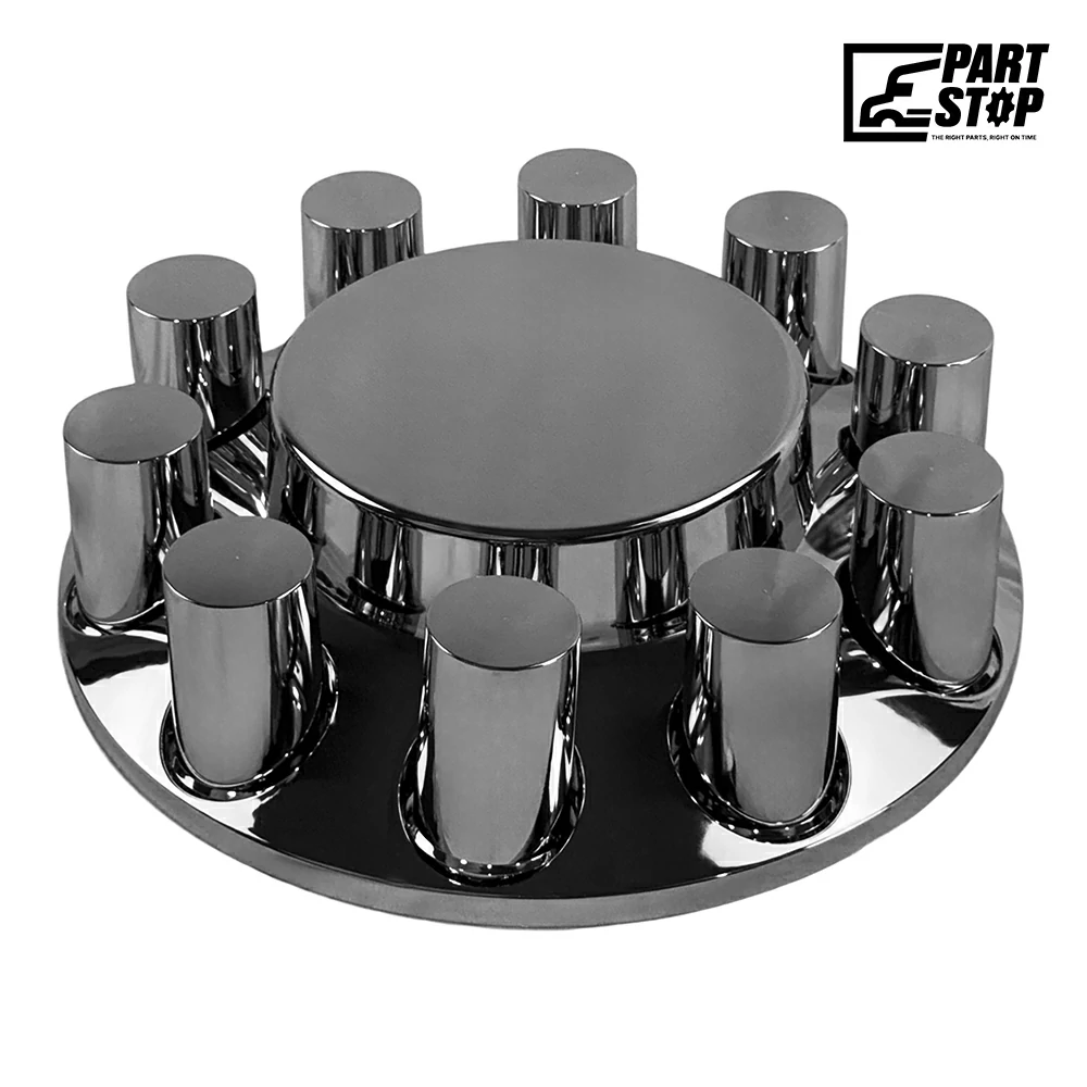 4 units x Chrome Axle Hub Cover Kit 10 Hole 33mm Thread On Nut Covers Fits 20 22 — photo 2