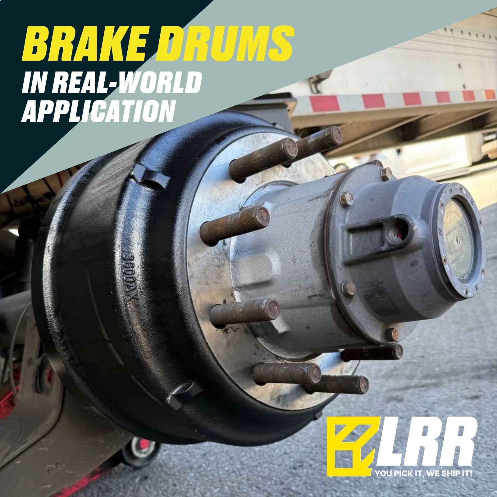Brake Drum 3758X – 16.5" x 5", Outboard Mount, 10 Hole – Heavy Duty Semi Truck / Trailer — infographic