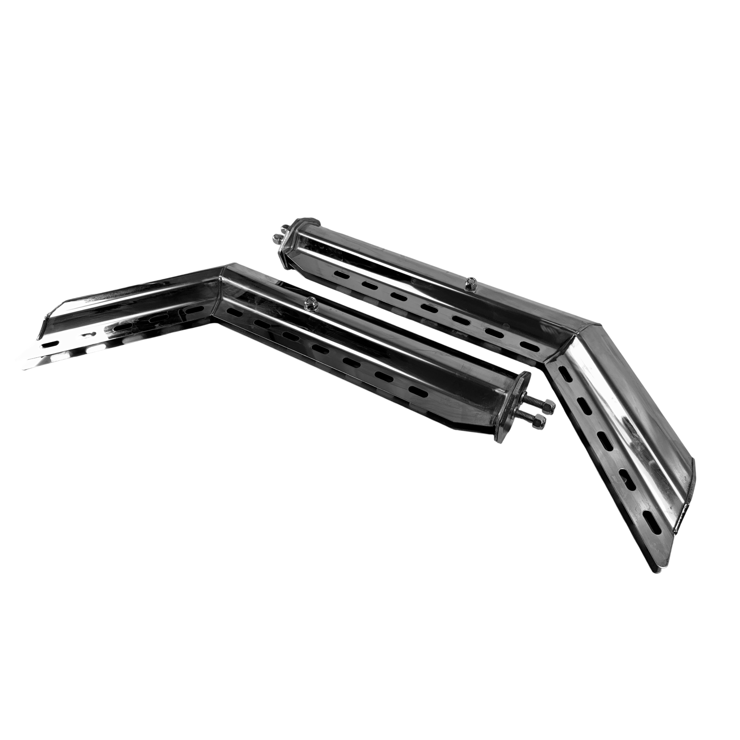 29" 45° Angled Mud Flap Hanger Pair (1-1/8" Bolt) - 430 Stainless Steel — photo 2