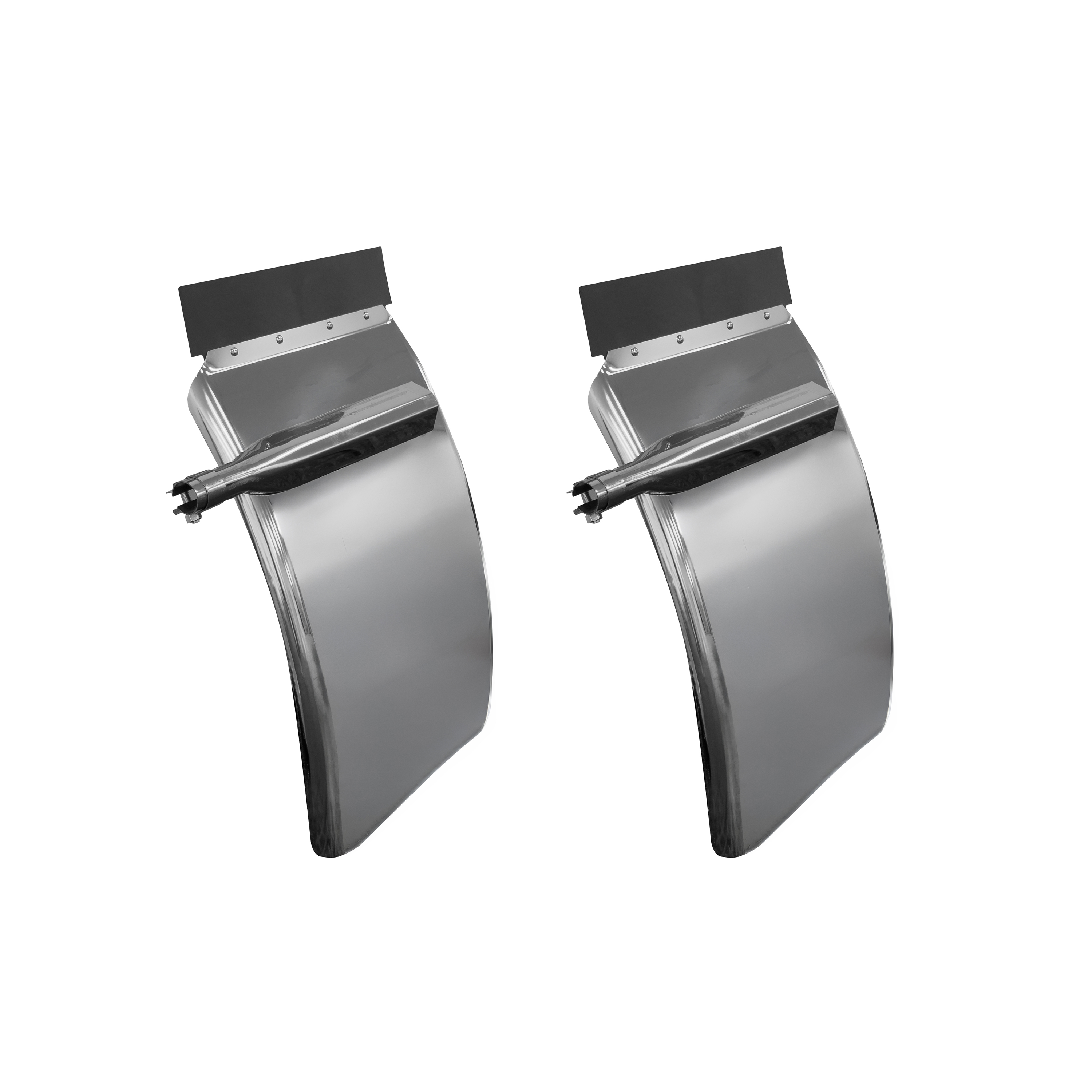 24"x38" Quarter Fender - 430 Stainless Steel — photo 2