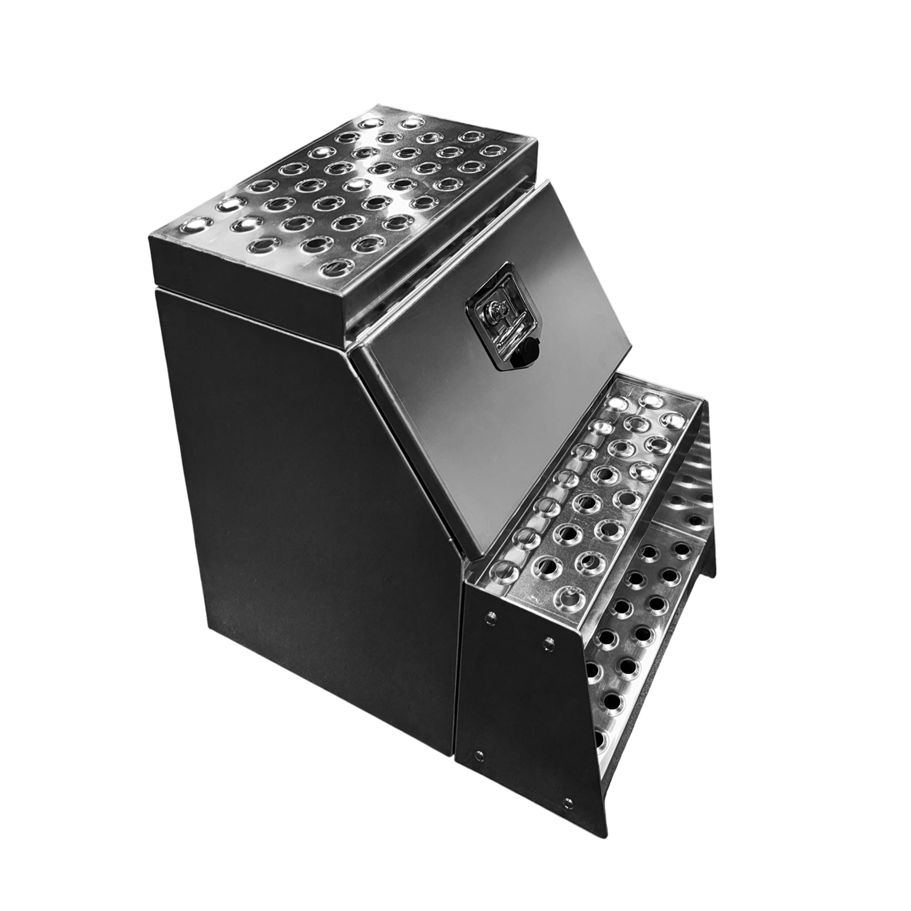 Aluminum Step Tool Box 18"×25"×28" (F-004) — photo 2