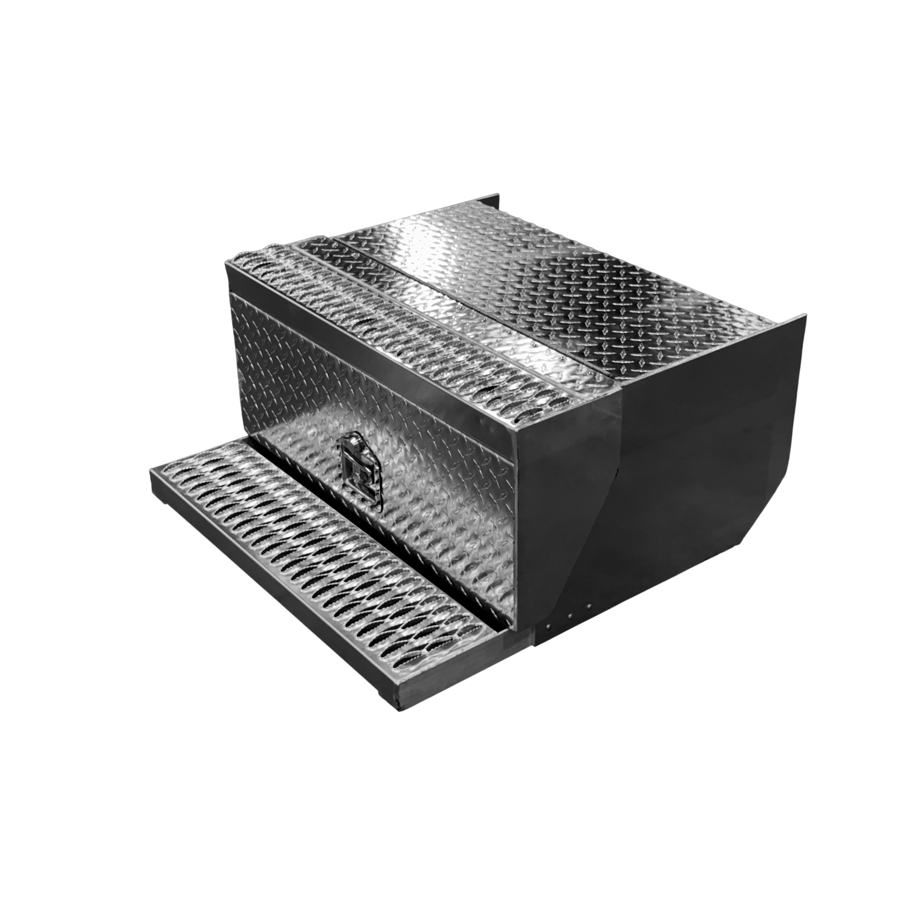 Aluminum Step Tool Box 31"×30"×15" (F-010) — photo 2