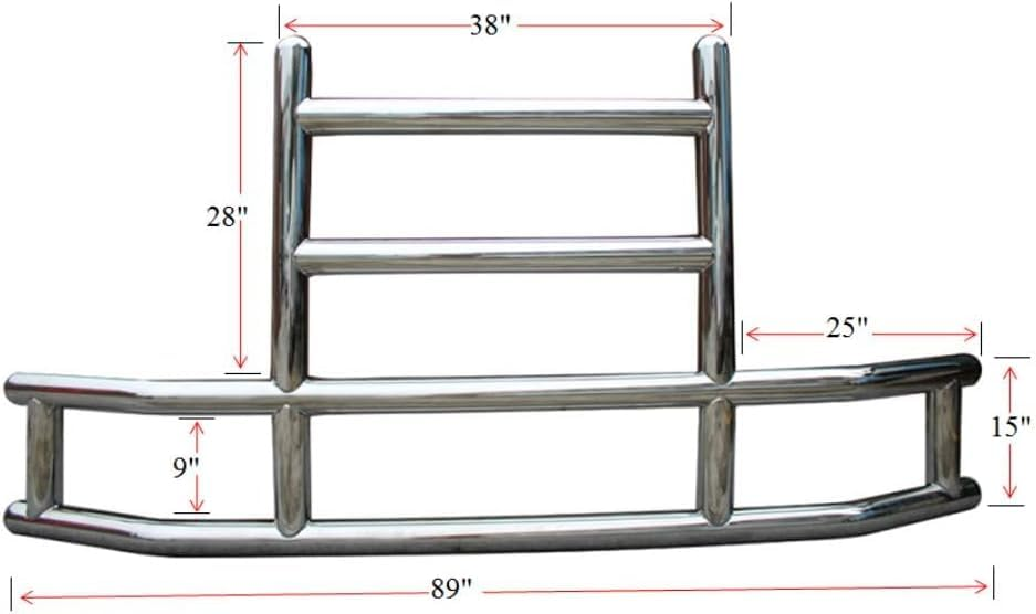 FIT-003S33 FIT-016S33 2-Piece Deer Guard Bracket Kit Freightliner Cascadia — infographic 1