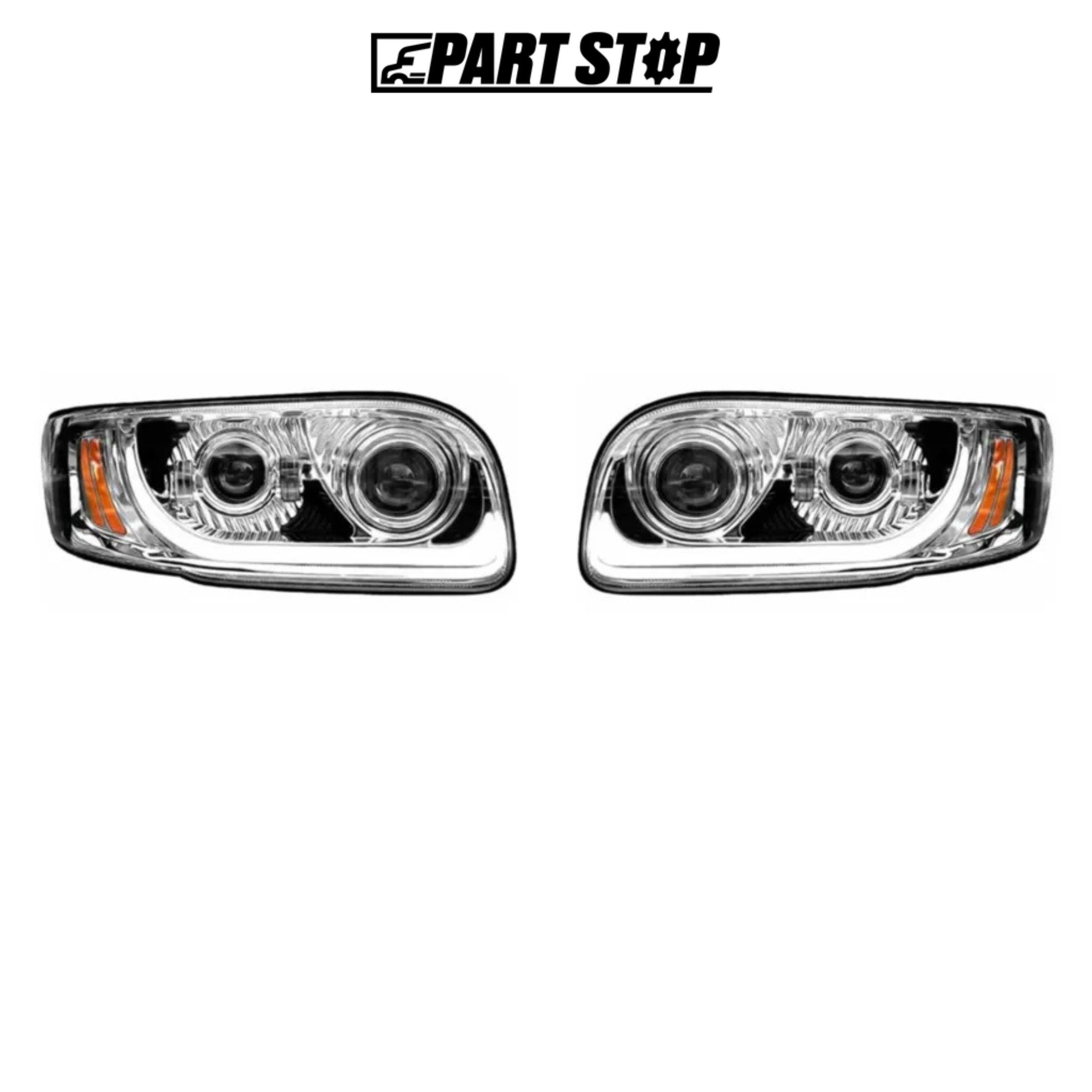 PET-014A-L PET-014A-R LED Projector Headlight Pair for Peterbilt 389 367