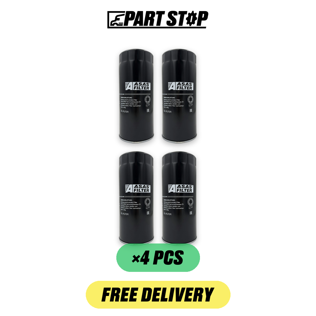 LF3654  Oil Filter Fits Volvo D12 Fits Mack P550425 — 4-Pack — pack photo 2