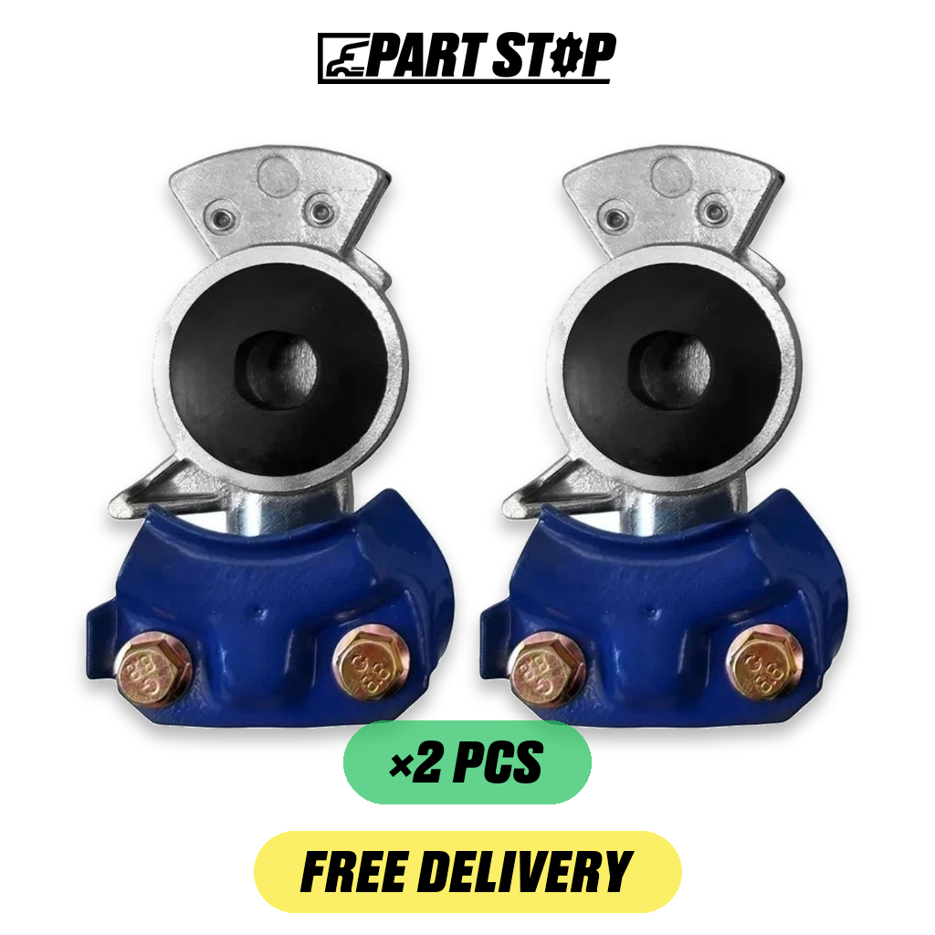 Standard 1/2” Service Gladhand Coupler Blue Color — 2-Pack — pack photo 2