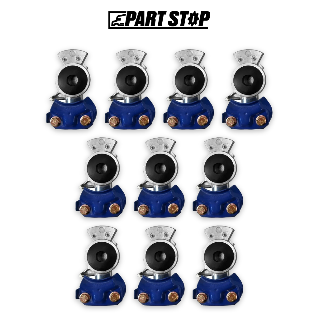 Standard 1/2” Service Gladhand Coupler Blue Color — 10-Pack