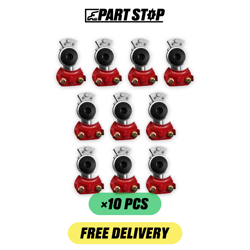Emergency Gladhand Coupler Air Brake  Red Color — 10-Pack — pack photo 2
