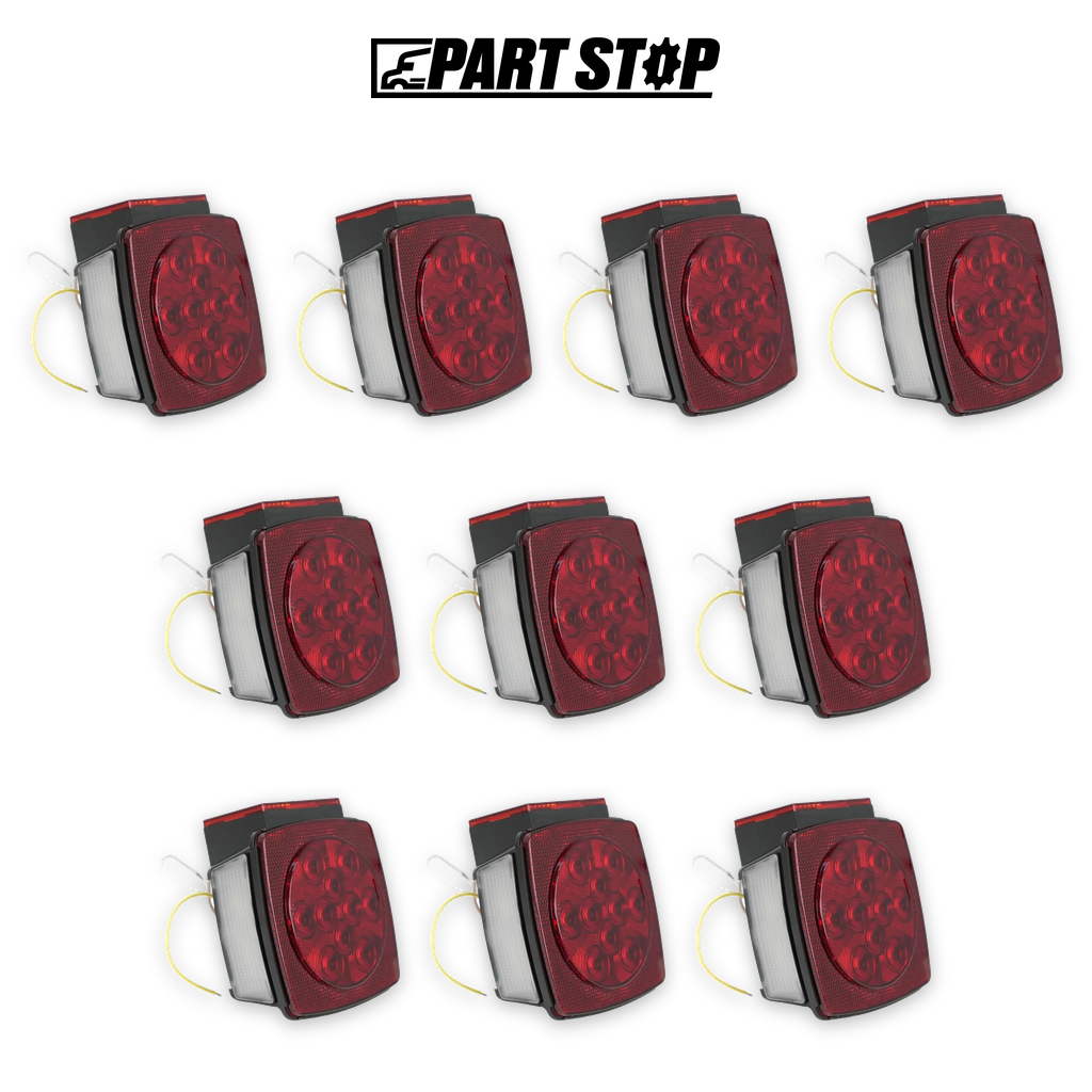 Right Tail Light Kit for Universal Trailers Under 80" Wide — 10-Pack