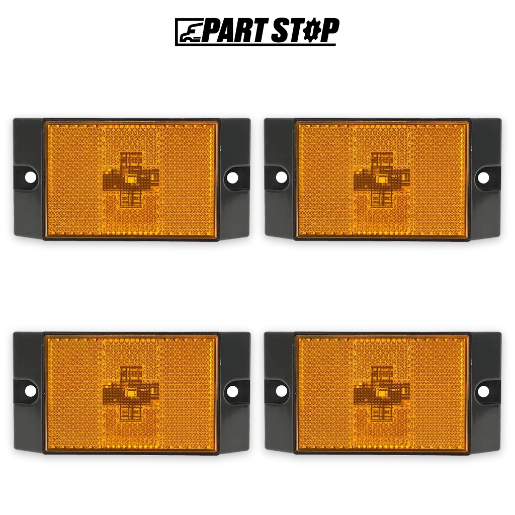 LED RV Combination Tail Light with License Plate Bracket — 4-Pack
