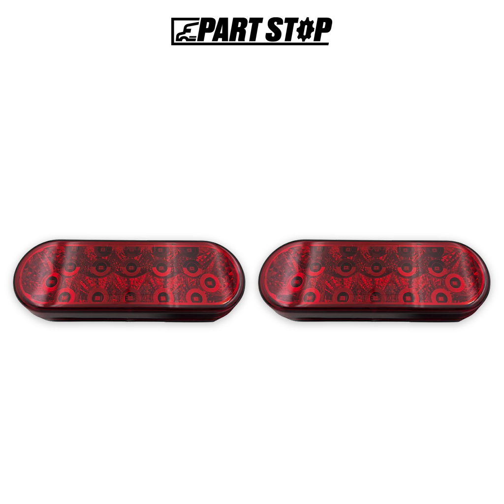 LED Trailer Tail Light 6" Red 10 DOT Replacement For Trailer — 2-Pack