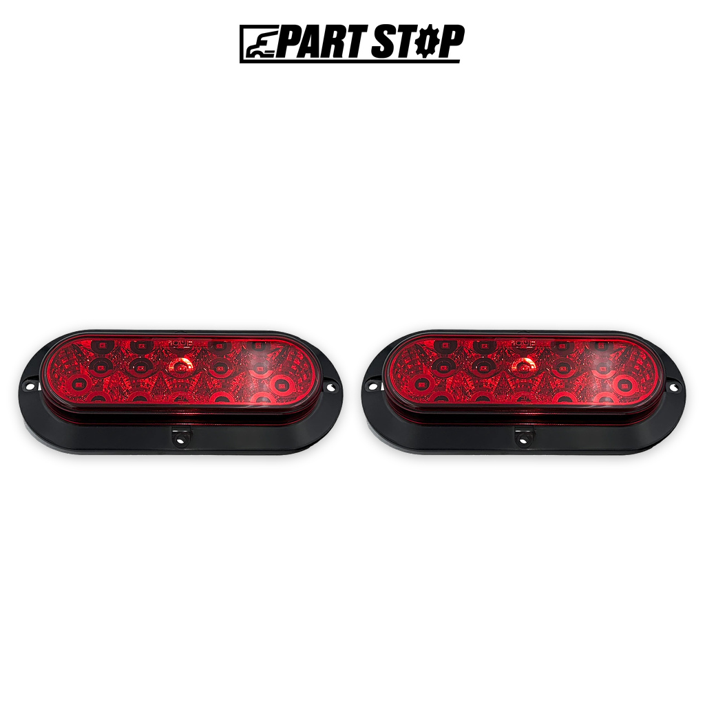 Nilight TL-01 6 inch Oval Red 10 LEDs Trailer Tail Light Sto — 2-Pack