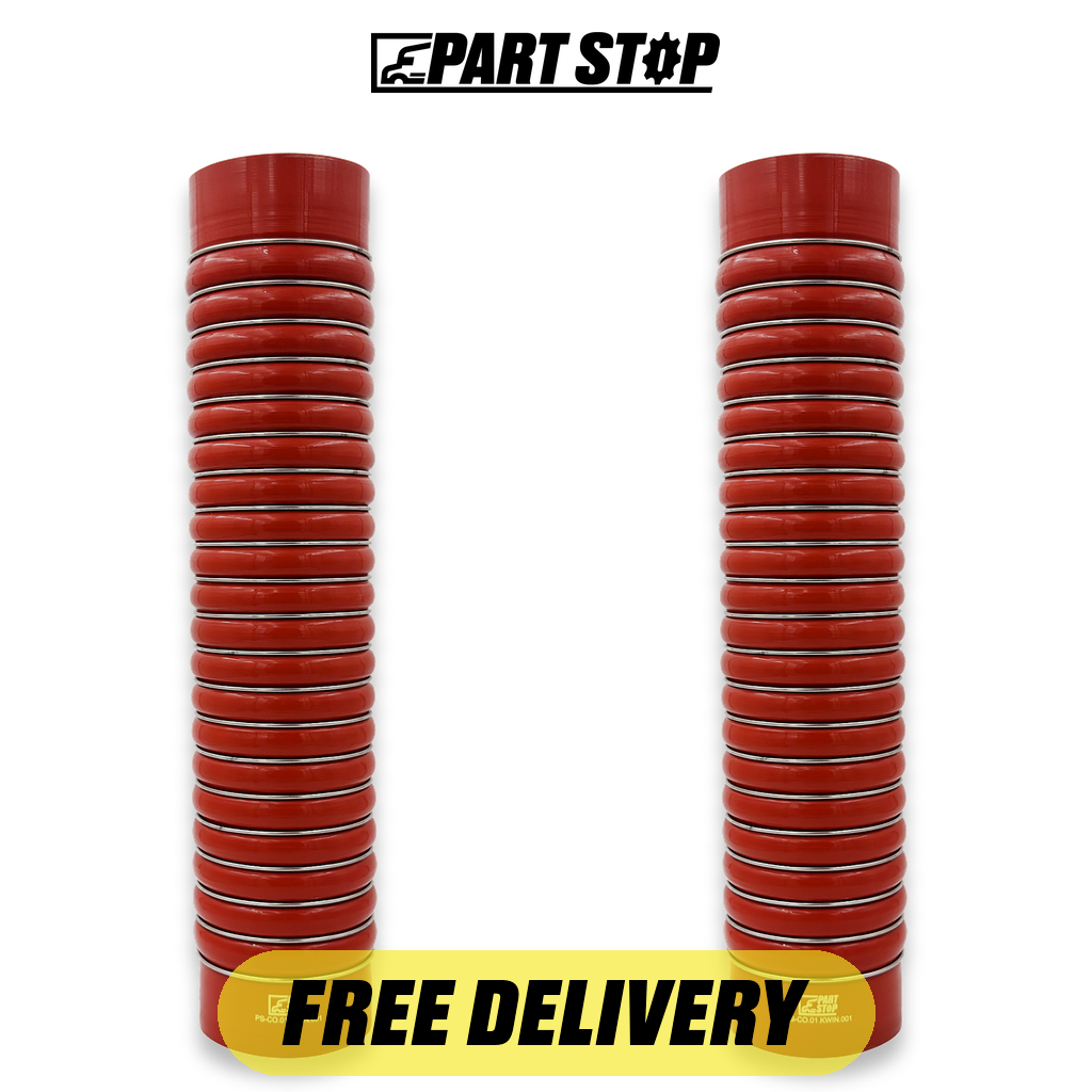 4538157R1 2-Pack Ultra-Flex Silicone Bellows Hose Stainless for Kenworth & — pack photo 2