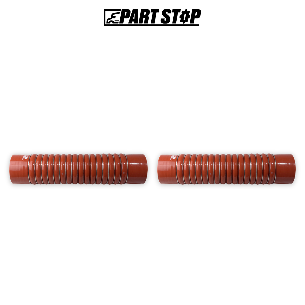 D501024 2-Pack Extra-Long Silicone Bellows Hose Stainless for Kenworth 1990-2026