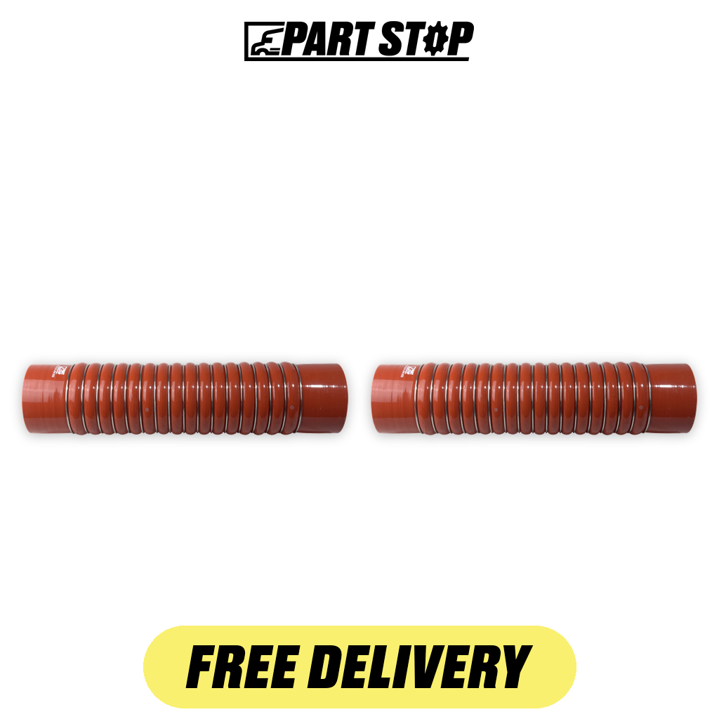 D501024 2-Pack Extra-Long Silicone Bellows Hose Stainless for Kenworth 1990-2026 — pack photo 2
