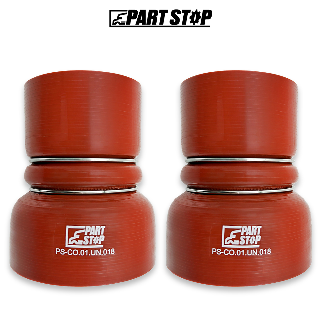 6112001025003 2-Pack Silicone Hump Reducer Hose Stainless for Agrale & Cummins