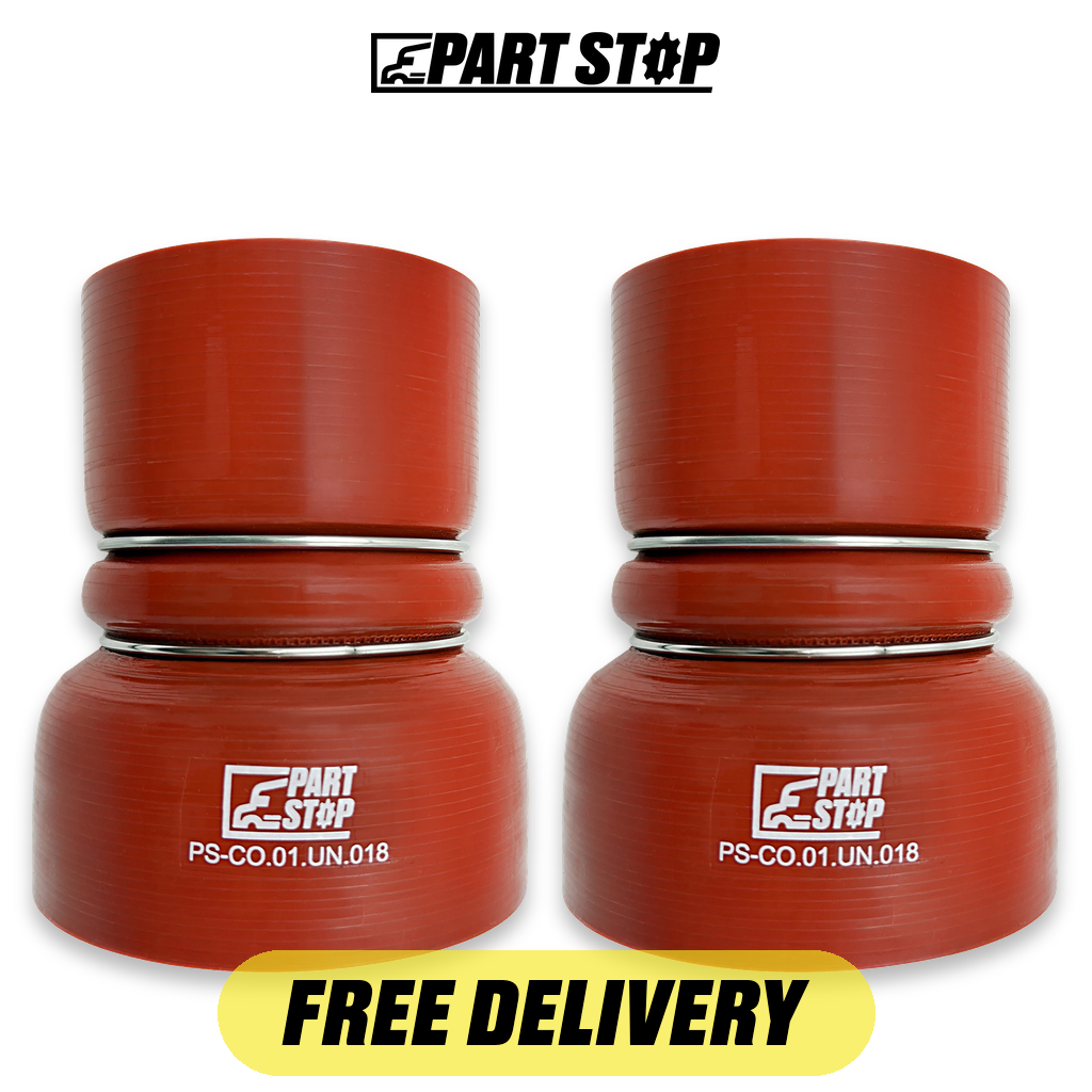 6112001025003 2-Pack Silicone Hump Reducer Hose Stainless for Agrale & Cummins — pack photo 2