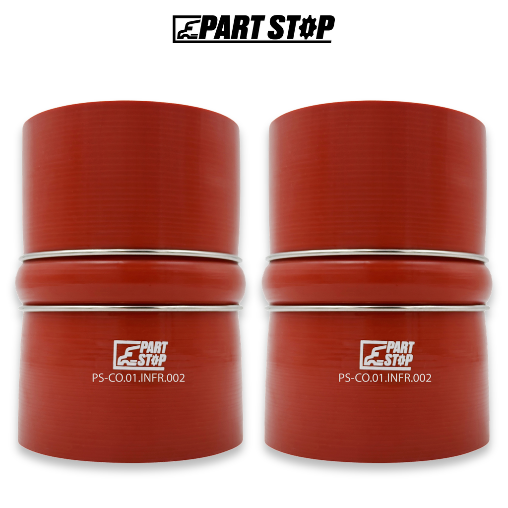 1673866C 2-Pack Silicone CAC Hump Hose Stainless for International &