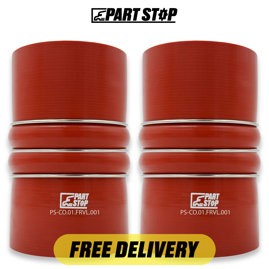 0116541005 2-Pack Silicone CAC Hump Hose Stainless for Freightliner & Volvo — pack photo 2