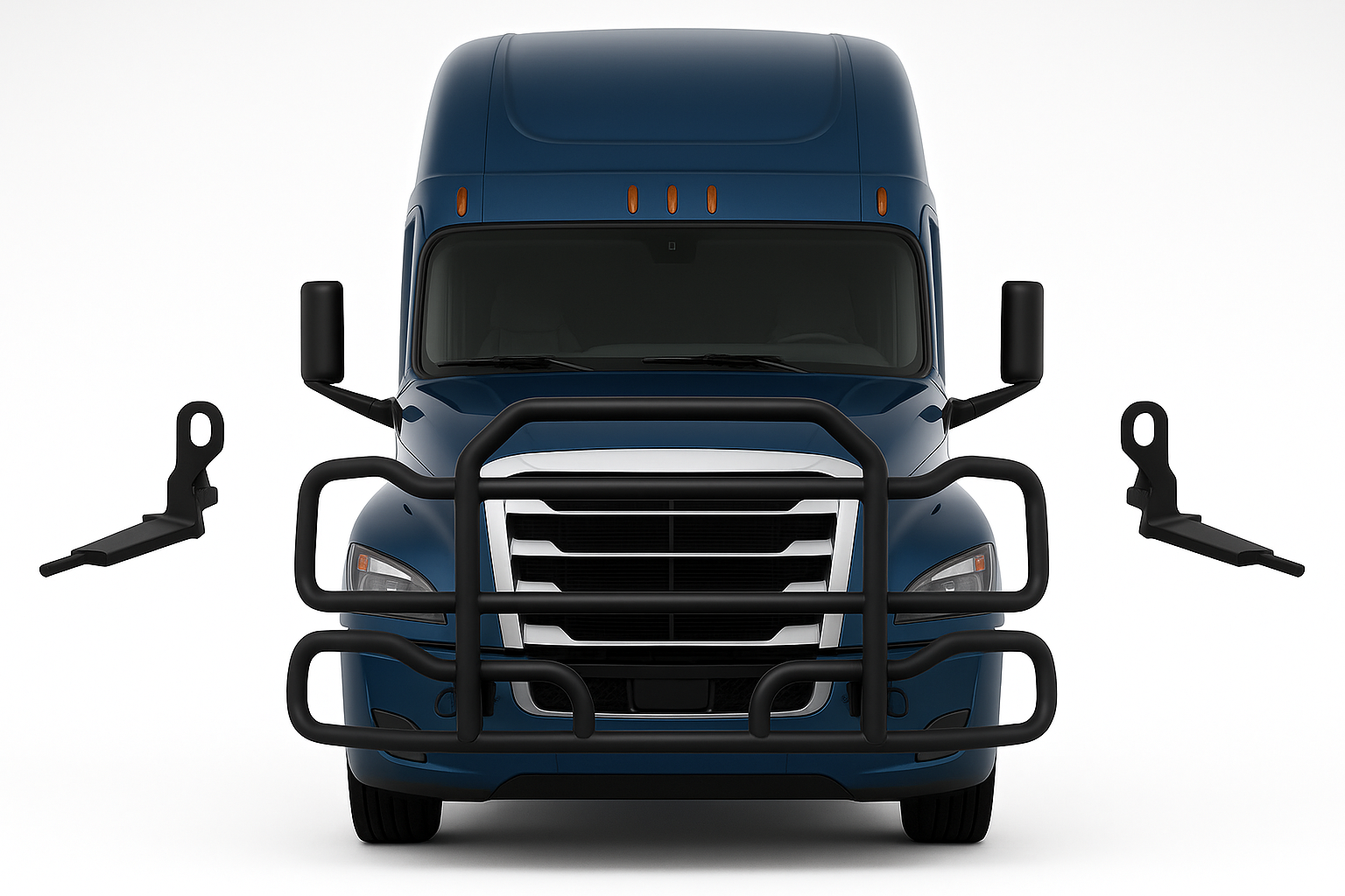 6499005B 2-Piece Black Deer Guard Model Steel Kit for Freightliner — pack photo 3