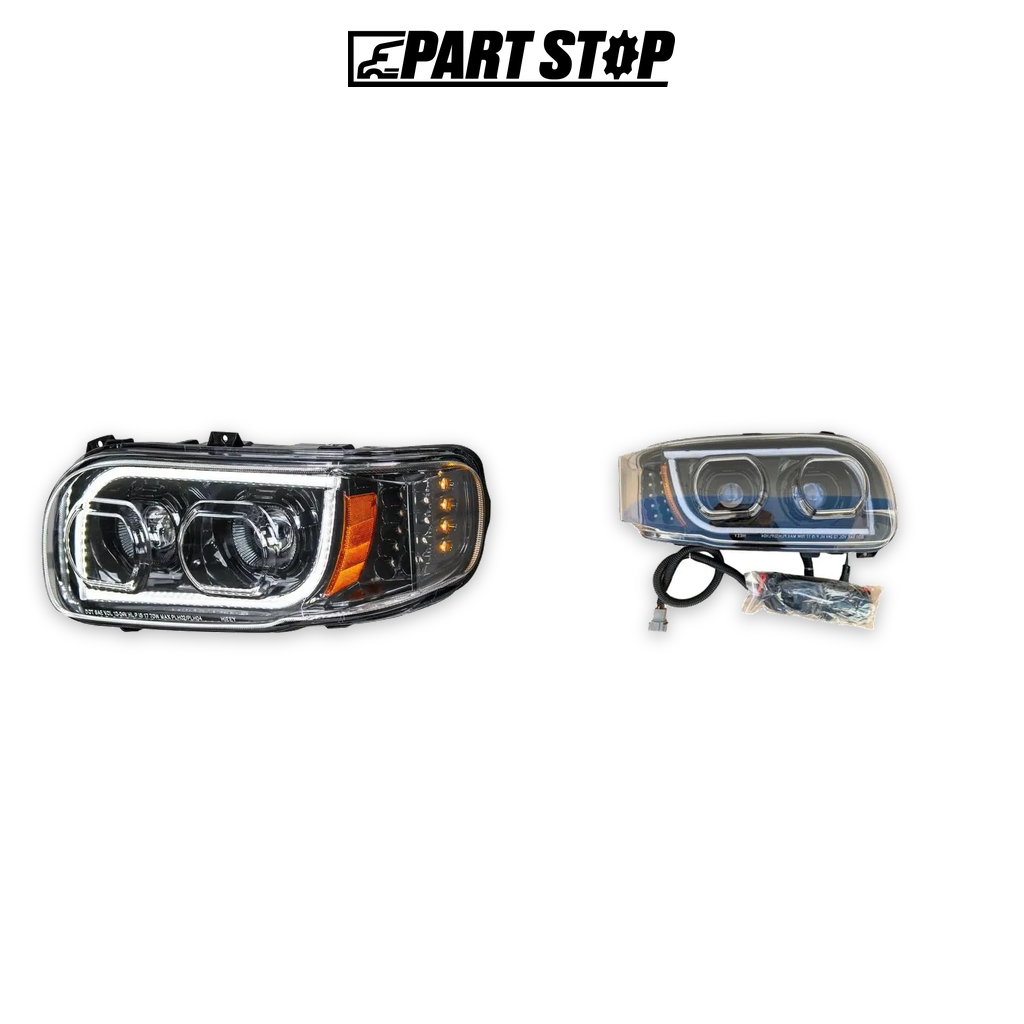 PET-014B-L PET-014B-R LED Projector Headlight Pair for Peterbilt 389 367