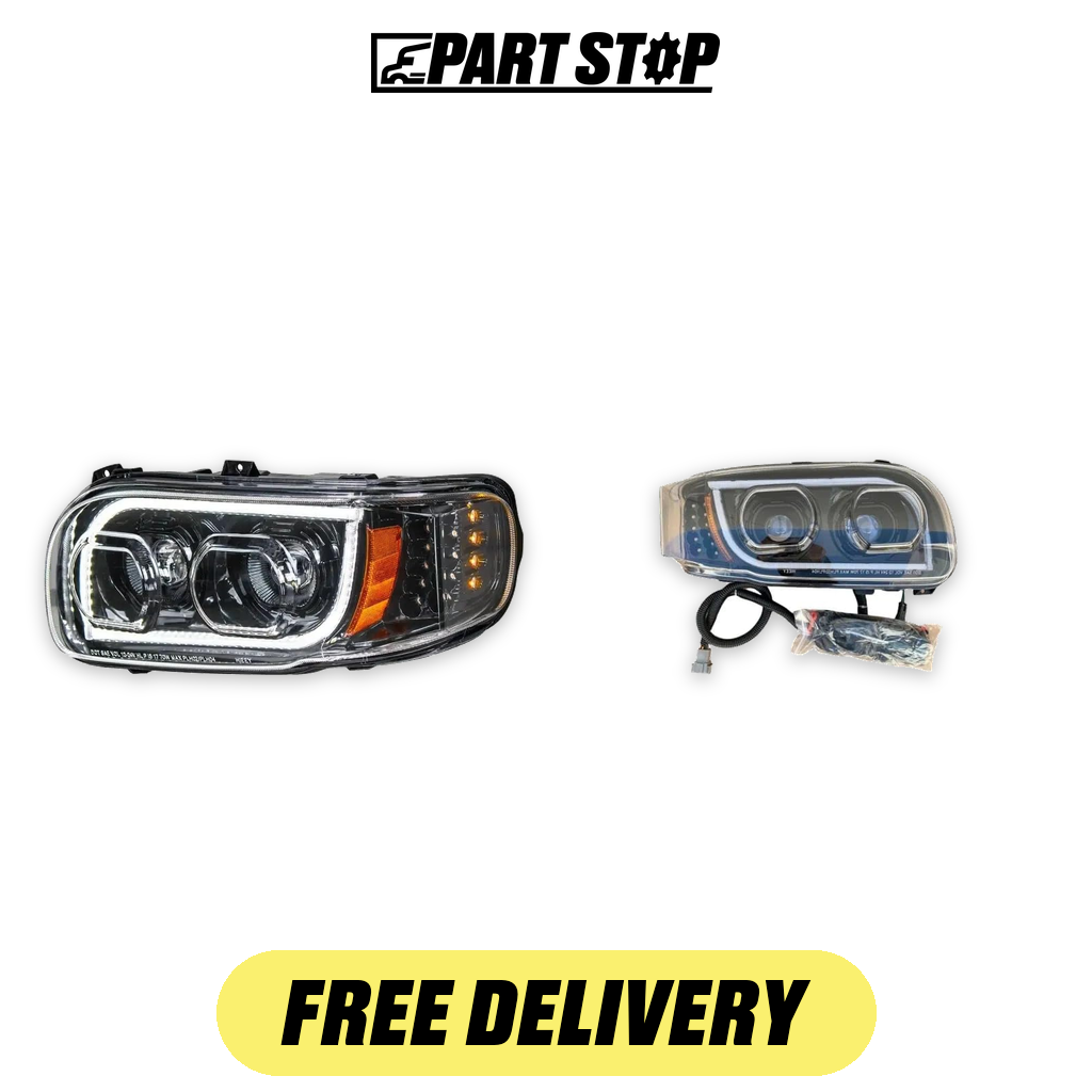 PET-014B-L PET-014B-R LED Projector Headlight Pair for Peterbilt 389 367 — pack photo 2