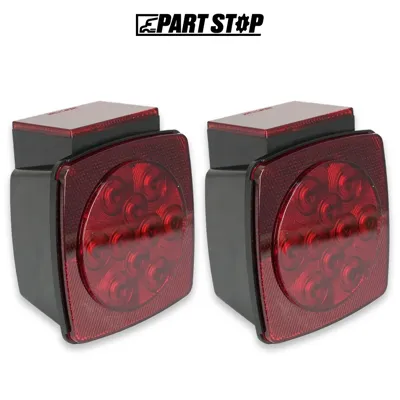 2-Pack Tail Light Left Side, Stop Turn Tail, Submersible, 12V for Trailers