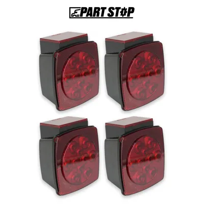 4-Pack Tail Light Left Side, Stop Turn Tail, Submersible, 12V for Trailers