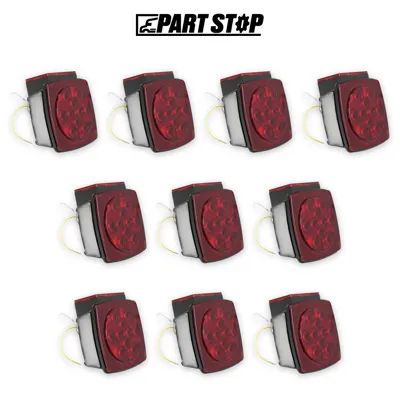 10-Pack Right Tail Light Kit for Universal Trailers Under 80" Wide, Stop
