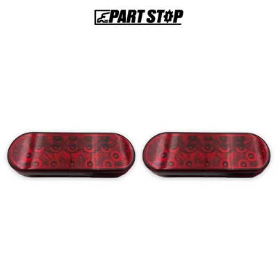 2-Pack LED Trailer Tail Light Red