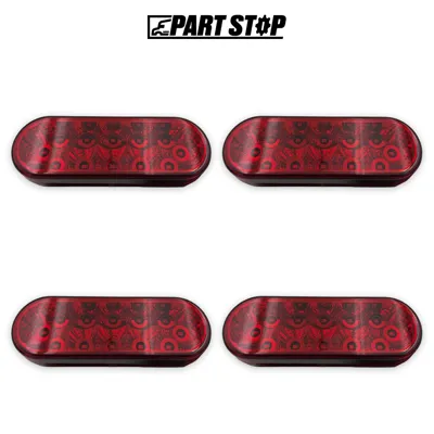 4-Pack LED Trailer Tail Light Red