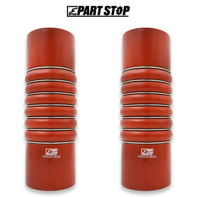 62050112000 2-Pack Extra-Long Silicone Bellows Hose Stainless for Cummins