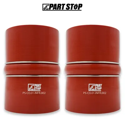 1673866C 2-Pack Silicone CAC Hump Hose Stainless for International &