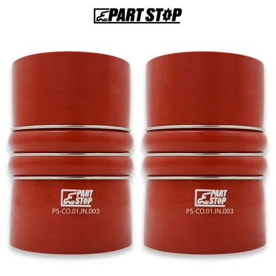 1658485C1 2-Pack Silicone CAC Hump Hose Stainless for International & Navistar