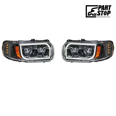 PET-014B-L PET-014B-R LED Projector Headlight Pair for Peterbilt 389 367