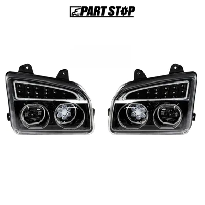 P54-6165-100R Blackout Full LED Headlight Pair for Kenworth T880 2014-2024