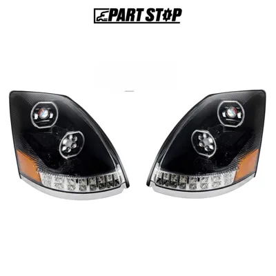 82329124 82329127 LED Headlight Pair for Volvo VNL 2004-2017