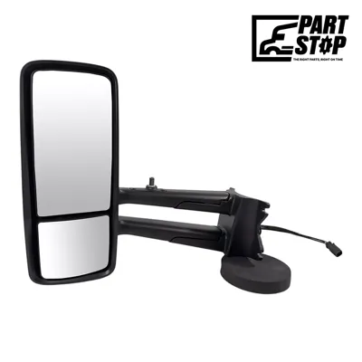 Left Mirror with Bracket Fits Kenworth Black Heated Electric R59-6092-220000