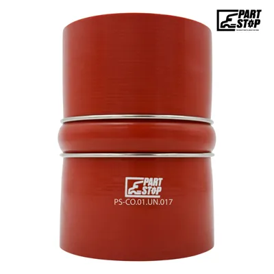 Silicone CAC Hump Hose - 2.5" ID x 5" Length with 2 Stainless Steel Rings - Fits Agrale & Cummins F02487S352