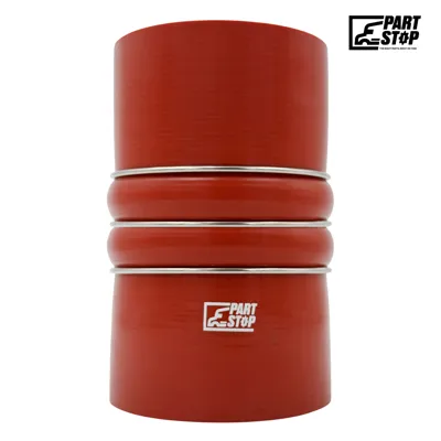 Silicone CAC Hump Hose - 3" ID x 5.9" Length with 3 Stainless Steel Rings - Fits Agrale & Cummins F02489S352
